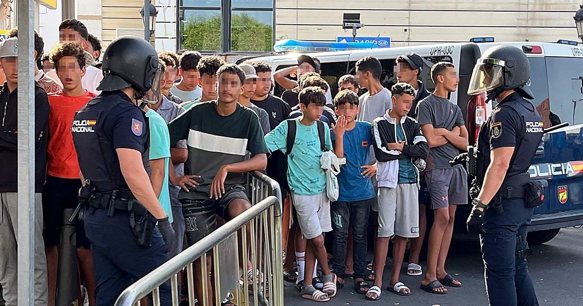 Photograph from ABC coverage of the Ceuta reception-centre arrests