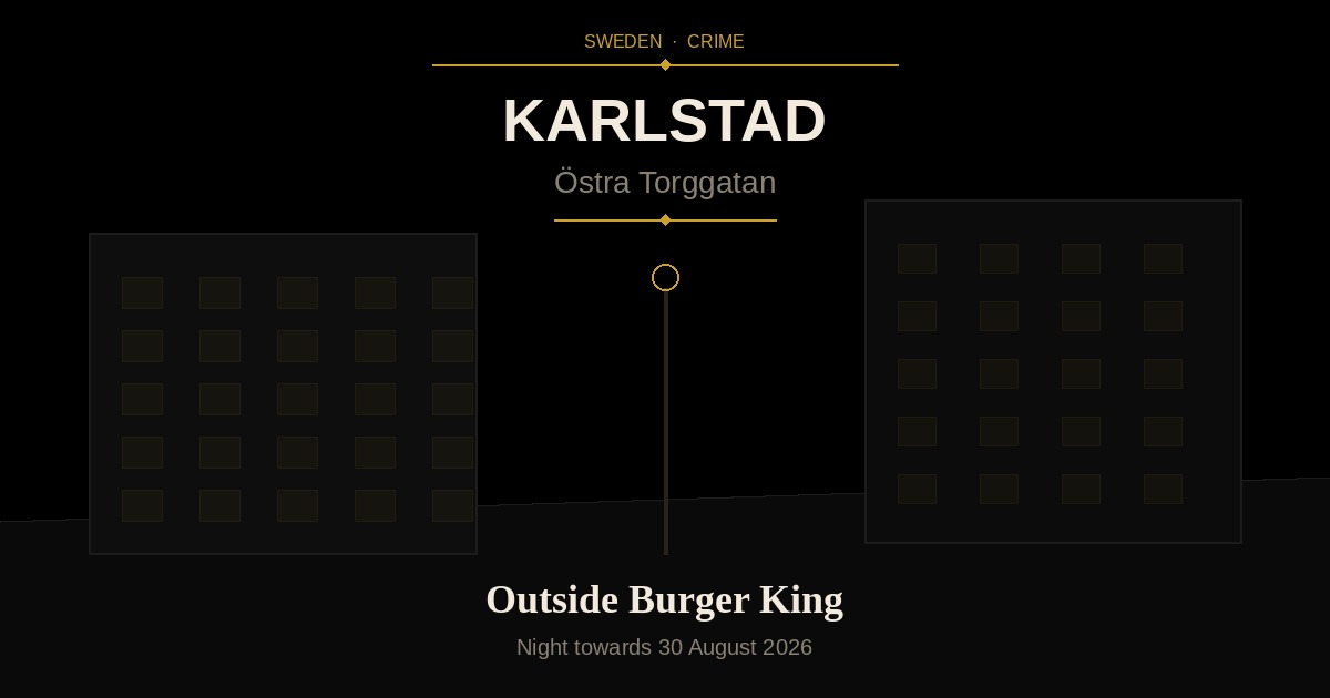Karlstad, Östra Torggatan — location of the killing outside Burger King